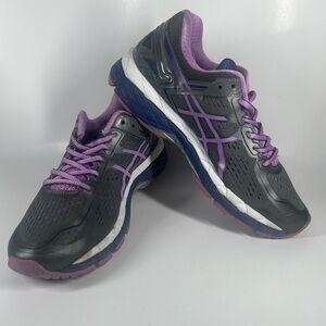 ASICS Women's Charcoal and Lavender Athletic Shoes